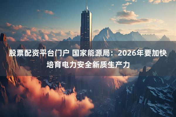 股票配资平台门户 国家能源局：2026年要加快培育电力安全新质生产力