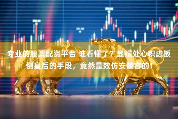 专业的股票配资平台 谁看懂了？甄嬛处心积虑扳倒皇后的手段，竟然是效仿安陵容的！